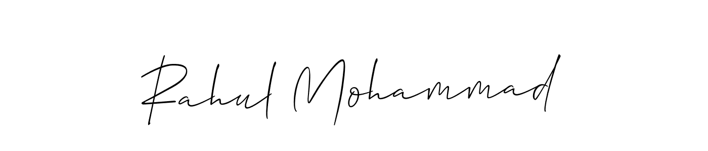 Use a signature maker to create a handwritten signature online. With this signature software, you can design (Allison_Script) your own signature for name Rahul Mohammad. Rahul Mohammad signature style 2 images and pictures png