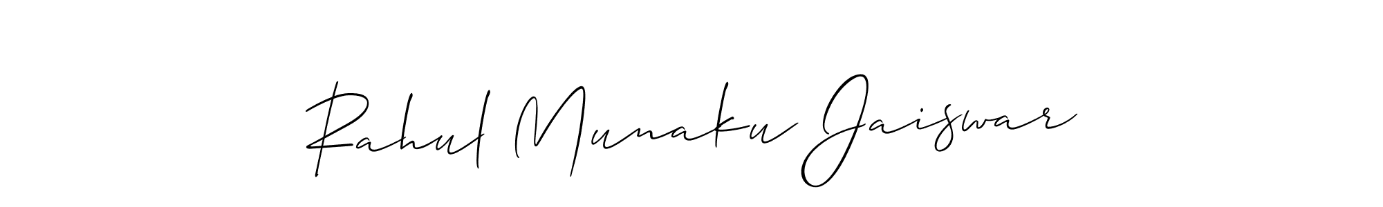 Also we have Rahul Munaku Jaiswar name is the best signature style. Create professional handwritten signature collection using Allison_Script autograph style. Rahul Munaku Jaiswar signature style 2 images and pictures png