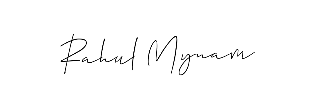 How to make Rahul Mynam name signature. Use Allison_Script style for creating short signs online. This is the latest handwritten sign. Rahul Mynam signature style 2 images and pictures png
