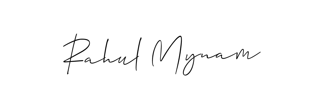 How to make Rahul Mynam name signature. Use Allison_Script style for creating short signs online. This is the latest handwritten sign. Rahul Mynam signature style 2 images and pictures png