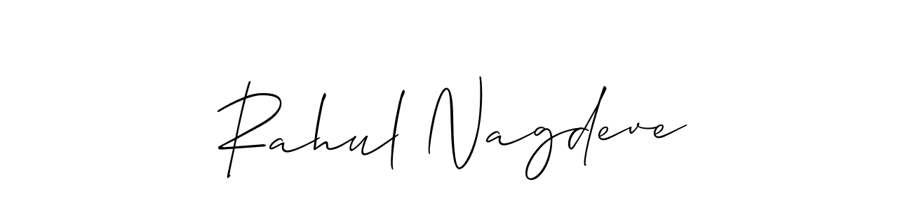 Allison_Script is a professional signature style that is perfect for those who want to add a touch of class to their signature. It is also a great choice for those who want to make their signature more unique. Get Rahul Nagdeve name to fancy signature for free. Rahul Nagdeve signature style 2 images and pictures png