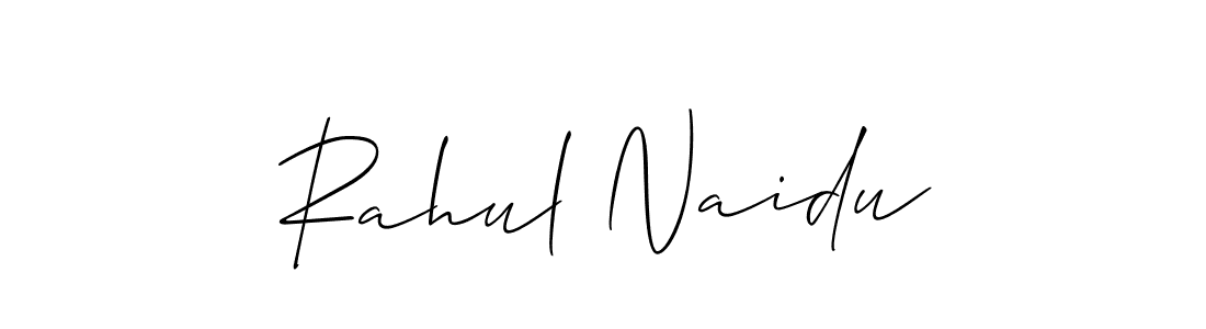 How to make Rahul Naidu signature? Allison_Script is a professional autograph style. Create handwritten signature for Rahul Naidu name. Rahul Naidu signature style 2 images and pictures png