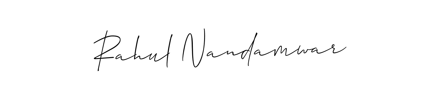 How to Draw Rahul Nandamwar signature style? Allison_Script is a latest design signature styles for name Rahul Nandamwar. Rahul Nandamwar signature style 2 images and pictures png