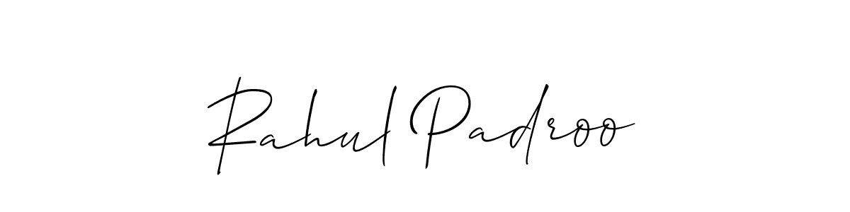 This is the best signature style for the Rahul Padroo name. Also you like these signature font (Allison_Script). Mix name signature. Rahul Padroo signature style 2 images and pictures png