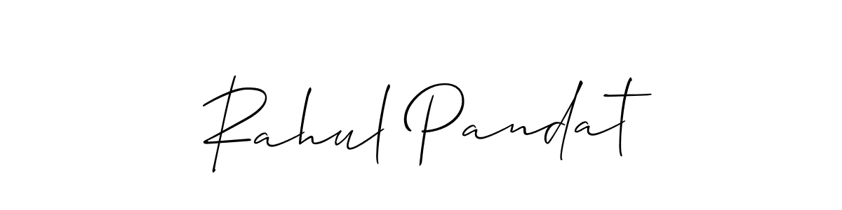 if you are searching for the best signature style for your name Rahul Pandat. so please give up your signature search. here we have designed multiple signature styles  using Allison_Script. Rahul Pandat signature style 2 images and pictures png