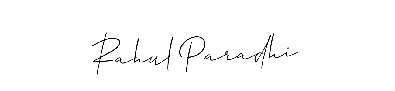 It looks lik you need a new signature style for name Rahul Paradhi. Design unique handwritten (Allison_Script) signature with our free signature maker in just a few clicks. Rahul Paradhi signature style 2 images and pictures png