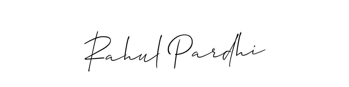 Rahul Pardhi stylish signature style. Best Handwritten Sign (Allison_Script) for my name. Handwritten Signature Collection Ideas for my name Rahul Pardhi. Rahul Pardhi signature style 2 images and pictures png