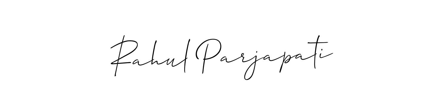 Also You can easily find your signature by using the search form. We will create Rahul Parjapati name handwritten signature images for you free of cost using Allison_Script sign style. Rahul Parjapati signature style 2 images and pictures png