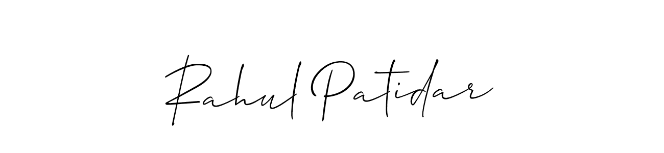 if you are searching for the best signature style for your name Rahul Patidar. so please give up your signature search. here we have designed multiple signature styles  using Allison_Script. Rahul Patidar signature style 2 images and pictures png