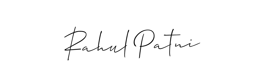 How to make Rahul Patni signature? Allison_Script is a professional autograph style. Create handwritten signature for Rahul Patni name. Rahul Patni signature style 2 images and pictures png