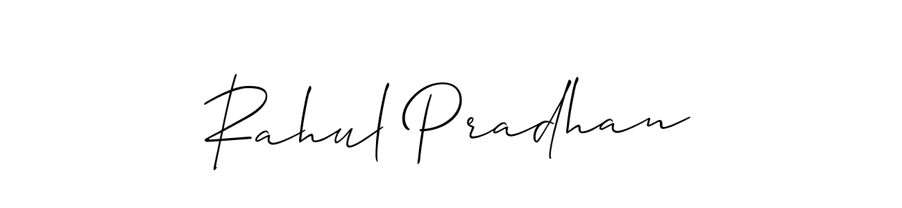 Design your own signature with our free online signature maker. With this signature software, you can create a handwritten (Allison_Script) signature for name Rahul Pradhan. Rahul Pradhan signature style 2 images and pictures png