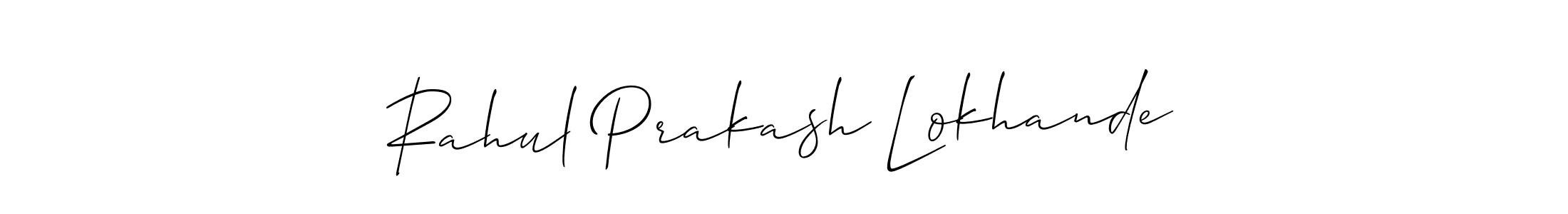 This is the best signature style for the Rahul Prakash Lokhande name. Also you like these signature font (Allison_Script). Mix name signature. Rahul Prakash Lokhande signature style 2 images and pictures png