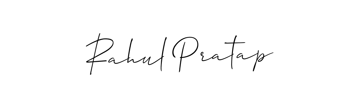 Create a beautiful signature design for name Rahul Pratap. With this signature (Allison_Script) fonts, you can make a handwritten signature for free. Rahul Pratap signature style 2 images and pictures png