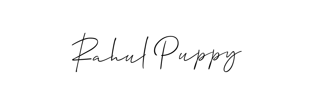 You can use this online signature creator to create a handwritten signature for the name Rahul Puppy. This is the best online autograph maker. Rahul Puppy signature style 2 images and pictures png