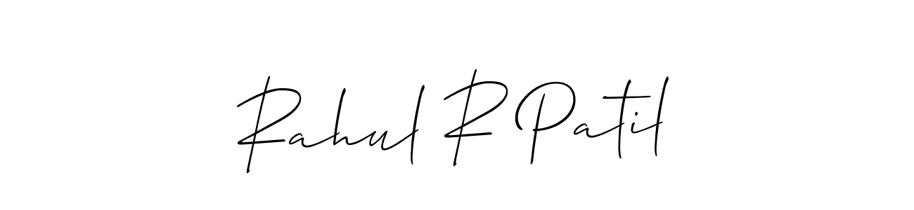 It looks lik you need a new signature style for name Rahul R Patil. Design unique handwritten (Allison_Script) signature with our free signature maker in just a few clicks. Rahul R Patil signature style 2 images and pictures png