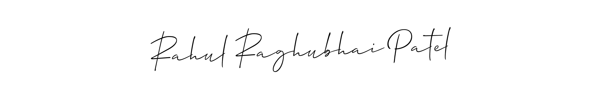 Also You can easily find your signature by using the search form. We will create Rahul Raghubhai Patel name handwritten signature images for you free of cost using Allison_Script sign style. Rahul Raghubhai Patel signature style 2 images and pictures png