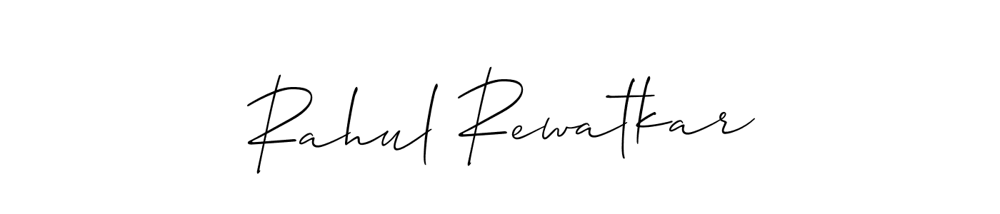 How to make Rahul Rewatkar name signature. Use Allison_Script style for creating short signs online. This is the latest handwritten sign. Rahul Rewatkar signature style 2 images and pictures png