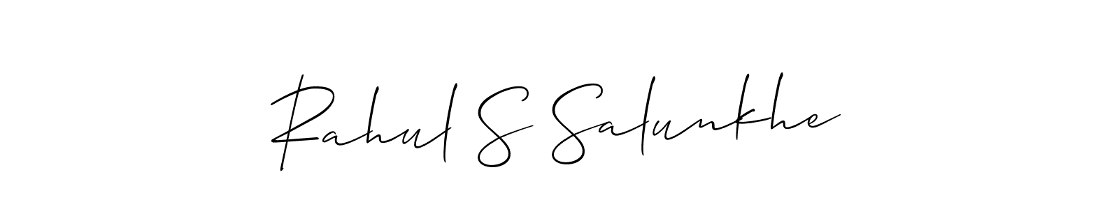 How to Draw Rahul S Salunkhe signature style? Allison_Script is a latest design signature styles for name Rahul S Salunkhe. Rahul S Salunkhe signature style 2 images and pictures png