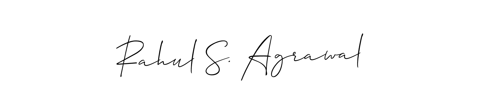 How to make Rahul S. Agrawal name signature. Use Allison_Script style for creating short signs online. This is the latest handwritten sign. Rahul S. Agrawal signature style 2 images and pictures png
