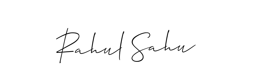 The best way (Allison_Script) to make a short signature is to pick only two or three words in your name. The name Rahul Sahu include a total of six letters. For converting this name. Rahul Sahu signature style 2 images and pictures png