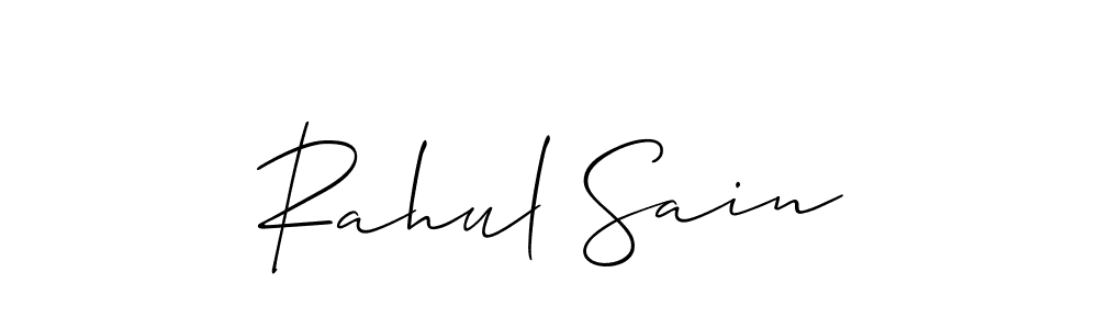 How to make Rahul Sain signature? Allison_Script is a professional autograph style. Create handwritten signature for Rahul Sain name. Rahul Sain signature style 2 images and pictures png
