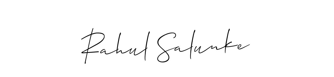 Make a beautiful signature design for name Rahul Salunke. With this signature (Allison_Script) style, you can create a handwritten signature for free. Rahul Salunke signature style 2 images and pictures png