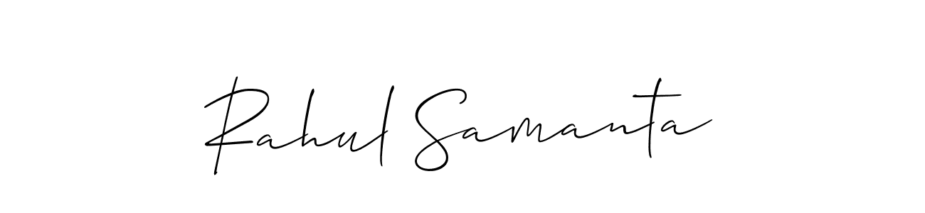 You should practise on your own different ways (Allison_Script) to write your name (Rahul Samanta) in signature. don't let someone else do it for you. Rahul Samanta signature style 2 images and pictures png