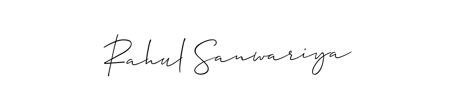 Make a short Rahul Sanwariya signature style. Manage your documents anywhere anytime using Allison_Script. Create and add eSignatures, submit forms, share and send files easily. Rahul Sanwariya signature style 2 images and pictures png