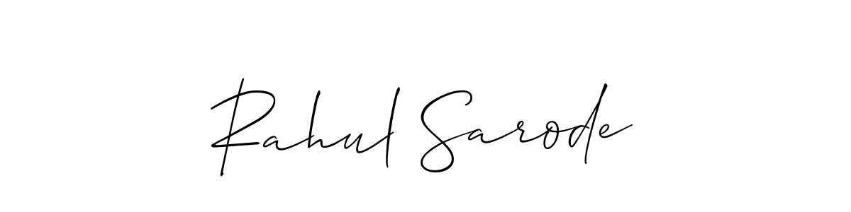 Use a signature maker to create a handwritten signature online. With this signature software, you can design (Allison_Script) your own signature for name Rahul Sarode. Rahul Sarode signature style 2 images and pictures png