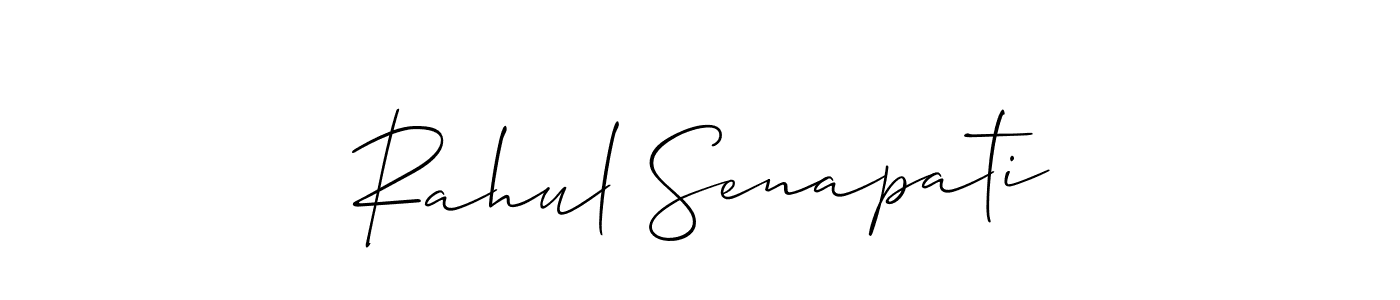 Make a beautiful signature design for name Rahul Senapati. With this signature (Allison_Script) style, you can create a handwritten signature for free. Rahul Senapati signature style 2 images and pictures png