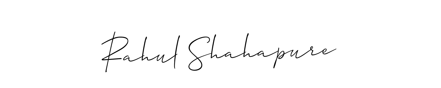 Also You can easily find your signature by using the search form. We will create Rahul Shahapure name handwritten signature images for you free of cost using Allison_Script sign style. Rahul Shahapure signature style 2 images and pictures png