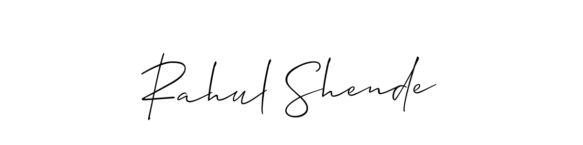 Make a beautiful signature design for name Rahul Shende. With this signature (Allison_Script) style, you can create a handwritten signature for free. Rahul Shende signature style 2 images and pictures png