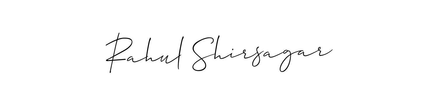 Create a beautiful signature design for name Rahul Shirsagar. With this signature (Allison_Script) fonts, you can make a handwritten signature for free. Rahul Shirsagar signature style 2 images and pictures png