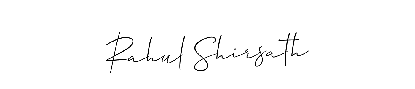It looks lik you need a new signature style for name Rahul Shirsath. Design unique handwritten (Allison_Script) signature with our free signature maker in just a few clicks. Rahul Shirsath signature style 2 images and pictures png