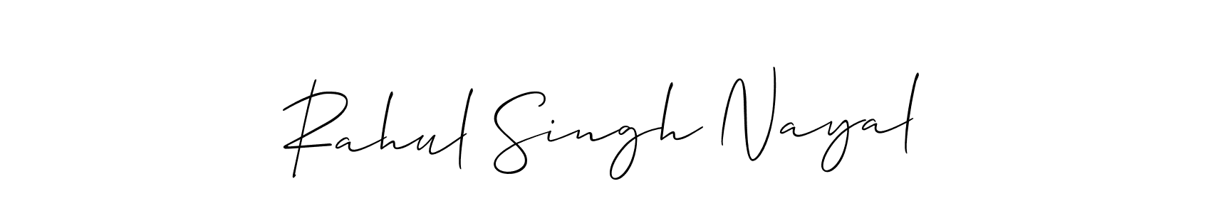 Allison_Script is a professional signature style that is perfect for those who want to add a touch of class to their signature. It is also a great choice for those who want to make their signature more unique. Get Rahul Singh Nayal name to fancy signature for free. Rahul Singh Nayal signature style 2 images and pictures png