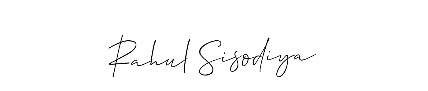 How to make Rahul Sisodiya name signature. Use Allison_Script style for creating short signs online. This is the latest handwritten sign. Rahul Sisodiya signature style 2 images and pictures png