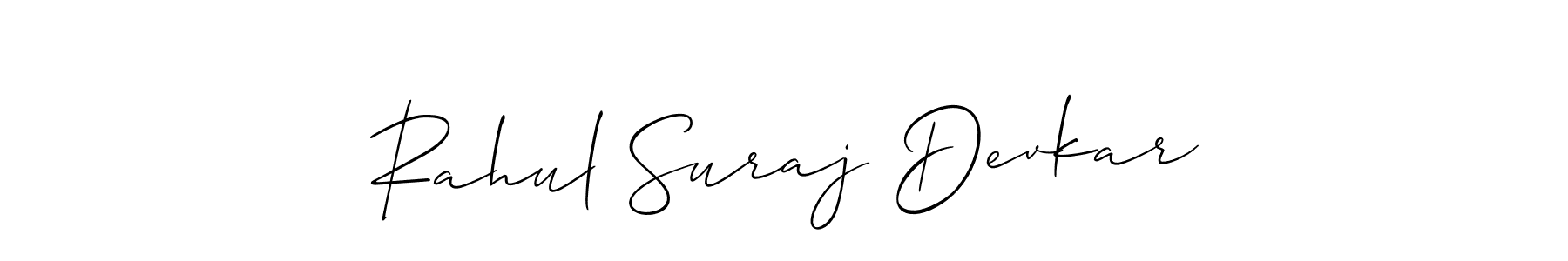 Use a signature maker to create a handwritten signature online. With this signature software, you can design (Allison_Script) your own signature for name Rahul Suraj Devkar. Rahul Suraj Devkar signature style 2 images and pictures png