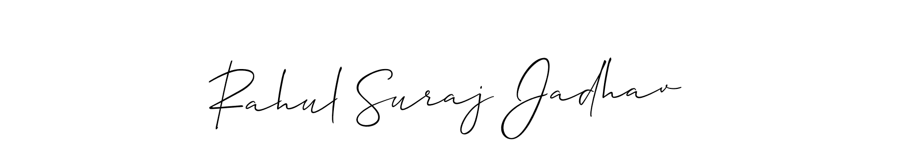 How to Draw Rahul Suraj Jadhav signature style? Allison_Script is a latest design signature styles for name Rahul Suraj Jadhav. Rahul Suraj Jadhav signature style 2 images and pictures png
