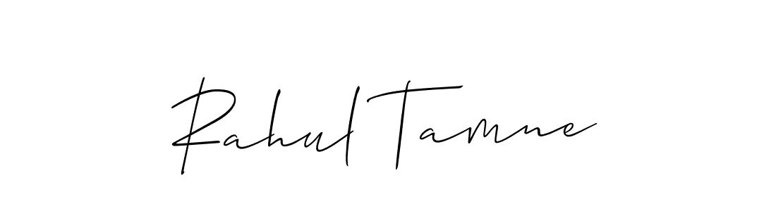 You should practise on your own different ways (Allison_Script) to write your name (Rahul Tamne) in signature. don't let someone else do it for you. Rahul Tamne signature style 2 images and pictures png