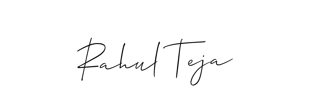 Rahul Teja stylish signature style. Best Handwritten Sign (Allison_Script) for my name. Handwritten Signature Collection Ideas for my name Rahul Teja. Rahul Teja signature style 2 images and pictures png