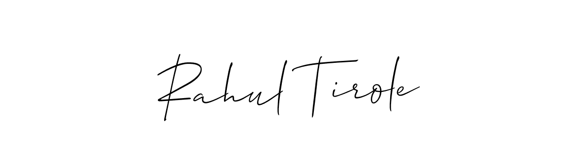 Make a beautiful signature design for name Rahul Tirole. With this signature (Allison_Script) style, you can create a handwritten signature for free. Rahul Tirole signature style 2 images and pictures png