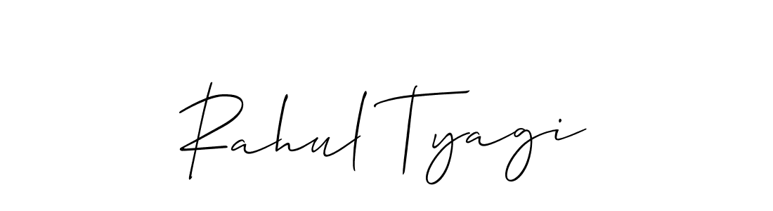 Also we have Rahul Tyagi name is the best signature style. Create professional handwritten signature collection using Allison_Script autograph style. Rahul Tyagi signature style 2 images and pictures png