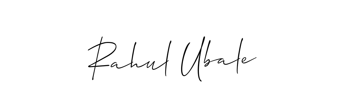 Allison_Script is a professional signature style that is perfect for those who want to add a touch of class to their signature. It is also a great choice for those who want to make their signature more unique. Get Rahul Ubale name to fancy signature for free. Rahul Ubale signature style 2 images and pictures png