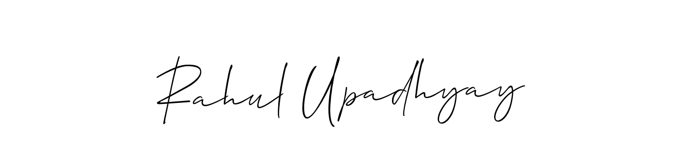 It looks lik you need a new signature style for name Rahul Upadhyay. Design unique handwritten (Allison_Script) signature with our free signature maker in just a few clicks. Rahul Upadhyay signature style 2 images and pictures png