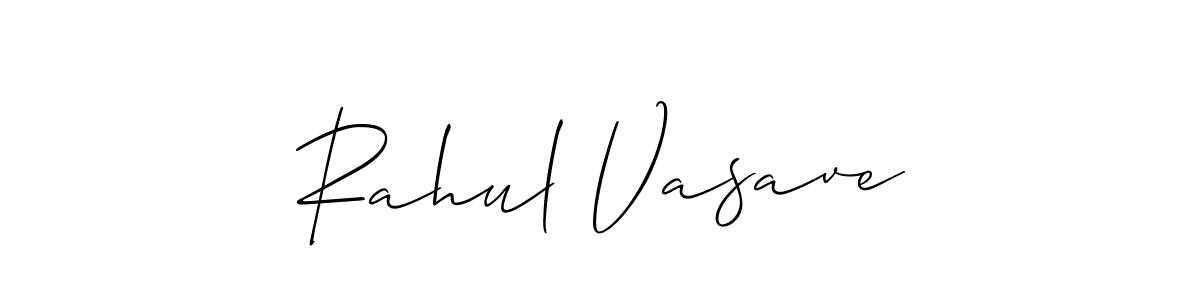 Also we have Rahul Vasave name is the best signature style. Create professional handwritten signature collection using Allison_Script autograph style. Rahul Vasave signature style 2 images and pictures png