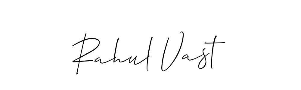 Also You can easily find your signature by using the search form. We will create Rahul Vast name handwritten signature images for you free of cost using Allison_Script sign style. Rahul Vast signature style 2 images and pictures png