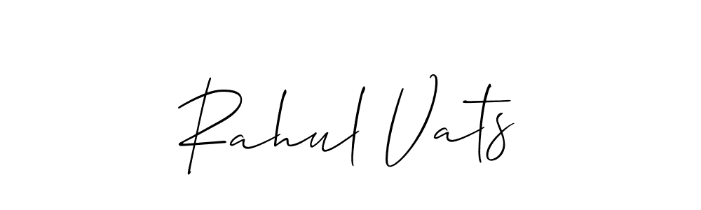 Make a beautiful signature design for name Rahul Vats. With this signature (Allison_Script) style, you can create a handwritten signature for free. Rahul Vats signature style 2 images and pictures png