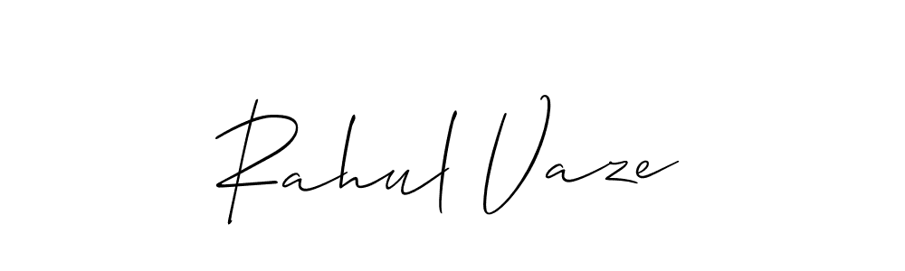 Use a signature maker to create a handwritten signature online. With this signature software, you can design (Allison_Script) your own signature for name Rahul Vaze. Rahul Vaze signature style 2 images and pictures png