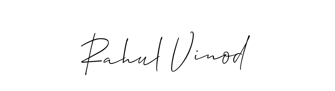 Rahul Vinod stylish signature style. Best Handwritten Sign (Allison_Script) for my name. Handwritten Signature Collection Ideas for my name Rahul Vinod. Rahul Vinod signature style 2 images and pictures png