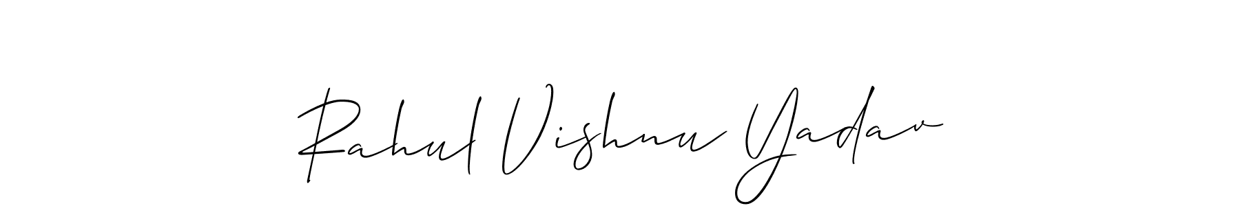 Use a signature maker to create a handwritten signature online. With this signature software, you can design (Allison_Script) your own signature for name Rahul Vishnu Yadav. Rahul Vishnu Yadav signature style 2 images and pictures png
